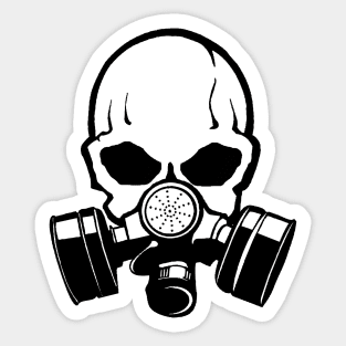 Viral Skull (black) Sticker